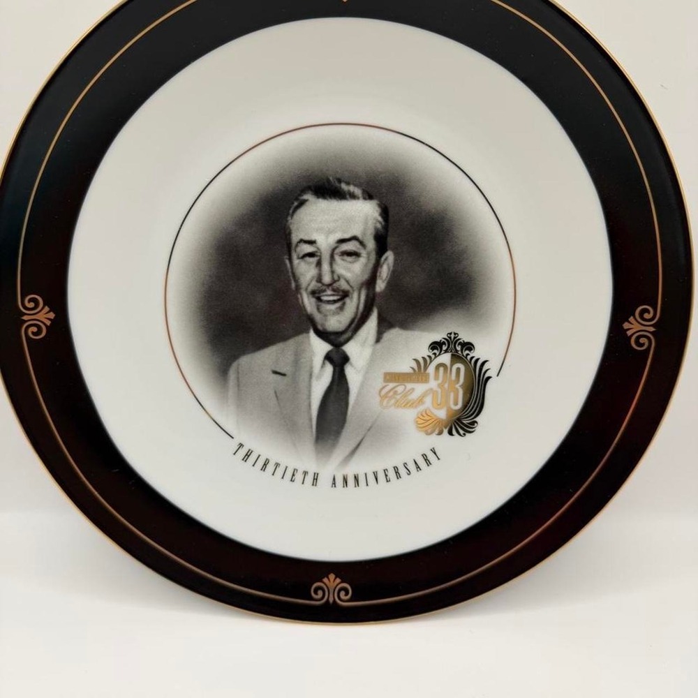 Disneyland Club 33 30th Anniversary Walt Disney Collector Plate LE 585/1000 Box